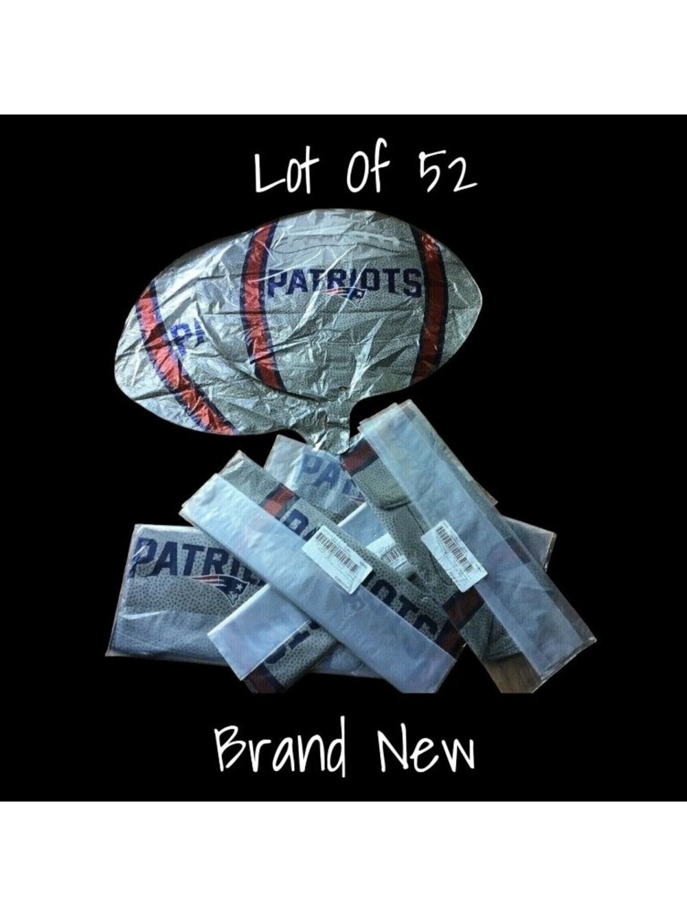 New England Patriots Football Balloons - 52 Pack NFL Party Supplies New